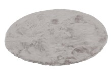 Teppich in Silber aus 100% Polyester - 120x120x2,5cm (LxBxH)