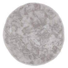 Teppich in Silber aus 100% Polyester - 120x120x2,5cm (LxBxH)