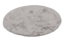 Teppich in Silber aus 100% Polyester - 120x120x2,5cm (LxBxH)