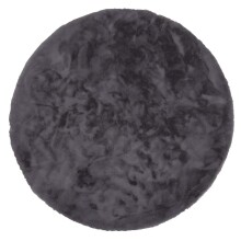 Teppich in Anthrazit aus 100% Polyester - 120x120x2,5cm (LxBxH)