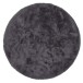Teppich in Anthrazit aus 100% Polyester - 120x120x2,5cm (LxBxH)