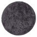 Teppich in Anthrazit aus 100% Polyester - 120x120x2,5cm (LxBxH)