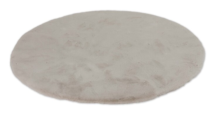 Teppich in Creme aus 100% Polyester - 120x120x2,5cm (LxBxH)