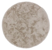 Teppich in Creme aus 100% Polyester - 120x120x2,5cm (LxBxH)