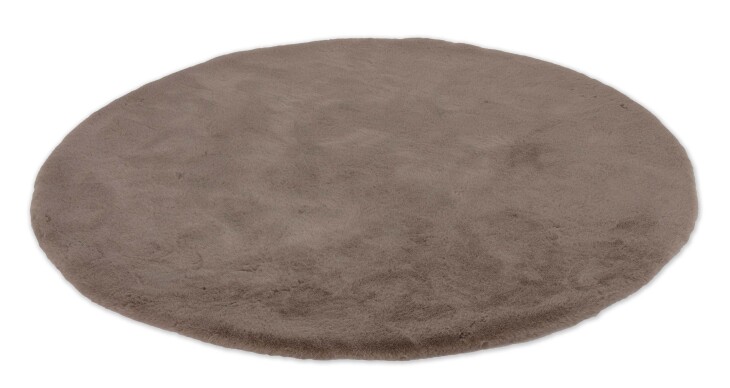 Teppich in Cappuccino aus 100% Polyester - 120x120x2,5cm (LxBxH)