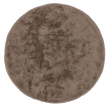 Teppich in Cappuccino aus 100% Polyester - 120x120x2,5cm (LxBxH)
