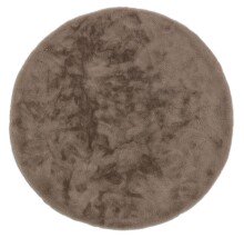 Teppich in Cappuccino aus 100% Polyester - 120x120x2,5cm (LxBxH)