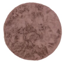 Teppich in Altrosa aus 100% Polyester - 120x120x2,5cm (LxBxH)