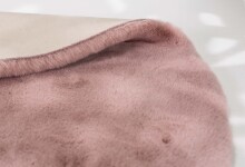 Teppich in Altrosa aus 100% Polyester - 120x120x2,5cm (LxBxH)