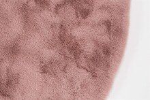 Teppich in Altrosa aus 100% Polyester - 120x120x2,5cm (LxBxH)