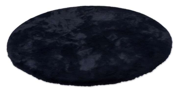 Teppich in Nachtblau aus 100% Polyester - 120x120x2,5cm (LxBxH)