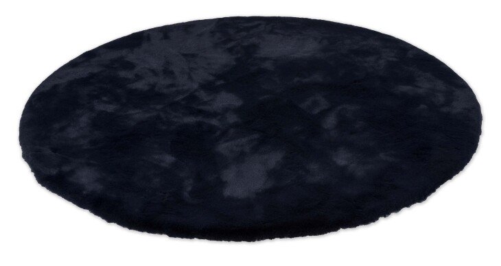 Teppich in Nachtblau aus 100% Polyester - 120x120x2,5cm (LxBxH)