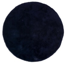 Teppich in Nachtblau aus 100% Polyester - 120x120x2,5cm (LxBxH)