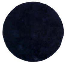 Teppich in Nachtblau aus 100% Polyester - 120x120x2,5cm (LxBxH)