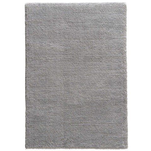 Teppich in hellgrau aus 100% Polyester - 130x67x3cm (LxBxH)