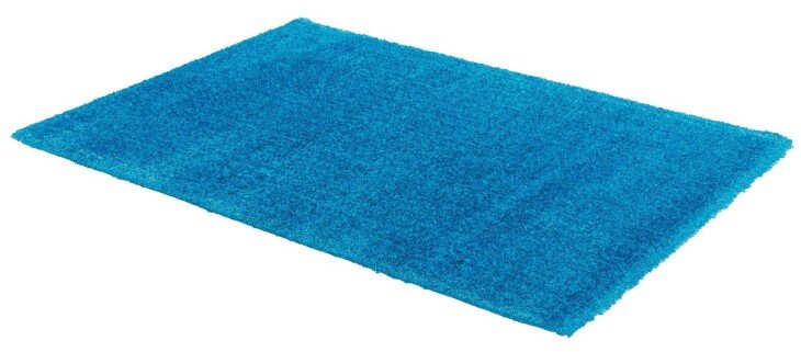Teppich in türkis aus 100% Polyester - 150x80x4cm (LxBxH)
