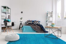 Teppich in türkis aus 100% Polyester - 150x80x4cm (LxBxH)