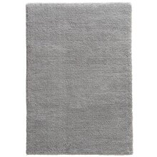 Teppich in Hellgrau aus 100% Polyester - 150x80x3cm (LxBxH)
