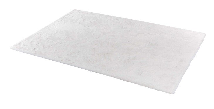 Teppich in Weiß aus 100% Polyester - 150x80x2,5cm (LxBxH)