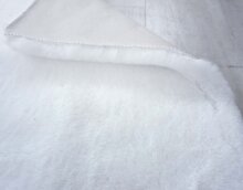 Teppich in Weiß aus 100% Polyester - 150x80x2,5cm (LxBxH)