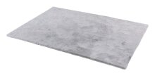 Teppich in Silber aus 100% Polyester - 150x80x2,5cm (LxBxH)