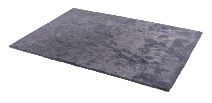 Teppich in Anthrazit aus 100% Polyester - 150x80x2,5cm (LxBxH)