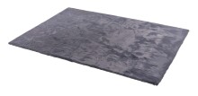 Teppich in Anthrazit aus 100% Polyester - 150x80x2,5cm...