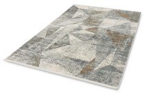 Teppich in Creme/Anthrazit Design - 150x80x0,6 (LxBxH)