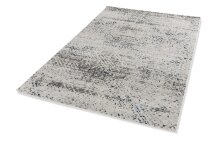 Teppich in blau/creme aus 70% Polyester, 30% Polypropylen - 190x133x0,9 (LxBxH)