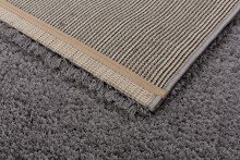 Teppich in Grau aus 100% Polyester - 190x133x3cm (LxBxH)