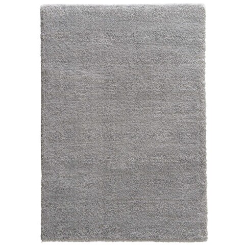 Teppich in Hellgrau aus 100% Polyester - 190x133x3cm (LxBxH)