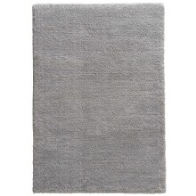 Teppich in Hellgrau aus 100% Polyester - 190x133x3cm (LxBxH)