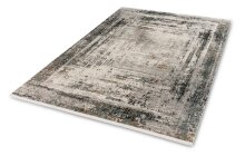 Teppich in Vintage Bord. Grau aus 50% Viskose, 50% Acryl...