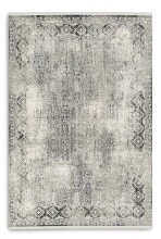 Teppich in Grau/Creme Bordüre aus 50% Viskose, 50% Acryl - 200x140x0,6cm (LxBxH)