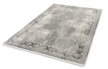 Teppich in Grau/Creme Bordüre aus 50% Viskose, 50%...