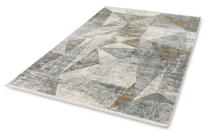 Teppich in Creme/Anthrazit Design - 230x160x0,6 (LxBxH)