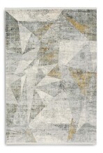 Teppich in Creme/Anthrazit Design - 230x160x0,6 (LxBxH)