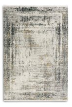 Teppich in Vintage Bord. Grau aus 50% Viskose, 50% Acryl...