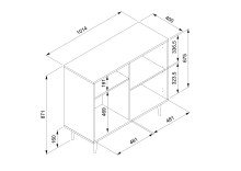 Kommode >Kuta< in Sonoma-Eiche - 101.4x87x40cm (BxHxT)