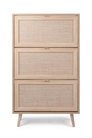 Schuhkipper >Kuta< in Sonoma-Eiche - 70x125x24cm (BxHxT)