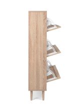 Schuhkipper >Kuta< in Sonoma-Eiche - 70x125x24cm (BxHxT)