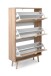 Schuhkipper >Kuta< in Sonoma-Eiche - 70x125x24cm (BxHxT)