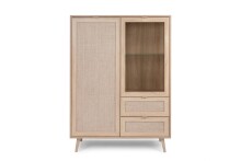 Highboard >Kuta< in Sonoma-Eiche Nachbildung - 101.4x139x40cm (BxHxT)