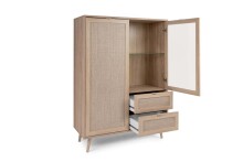 Highboard >Kuta< in Sonoma-Eiche Nachbildung - 101.4x139x40cm (BxHxT)