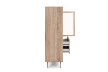 Highboard >Kuta< in Sonoma-Eiche Nachbildung - 101.4x139x40cm (BxHxT)