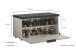 Sitzbank >Pianura< in Weiß/Hochglanz - 80x42x38cm (BxHxT)