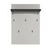 Wandgarderobe >Pianura< in Weiß/Hochglanz - 80x115x27.6cm (BxHxT)