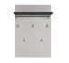 Wandgarderobe >Pianura< in Weiß/Hochglanz - 80x115x27.6cm (BxHxT)