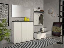 Wandspiegel >Pianura< in grau - 120x65x2cm (BxHxT)