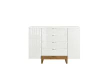 Sideboard >Fantasia< in Weiß - 124,7x89x48cm (BxHxT)
